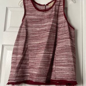 Anthropology Vanessa Virginia red striped tank top size extra large